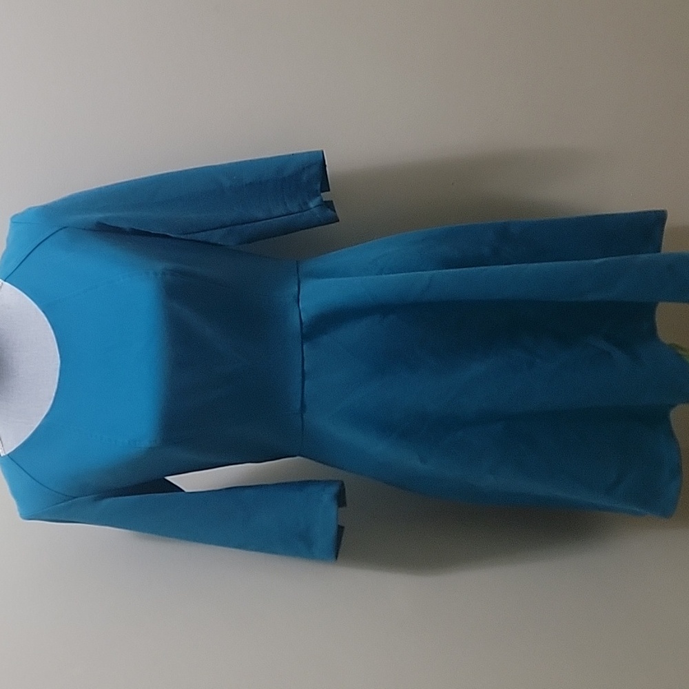 Le Chateau Teal Blue Fit and Flare Midi Dress Small Excellent Condition - Picture 4 of 7